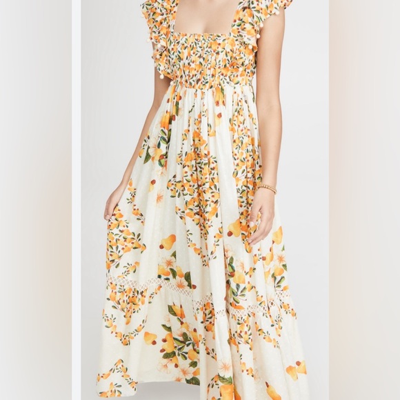 FARM Rio Dresses & Skirts - Farm Rio cashew white and yellow floral maxi dress